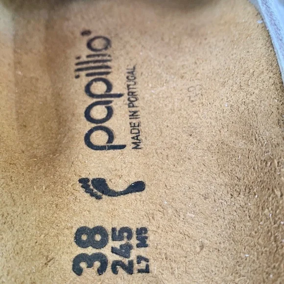 BIRKENSTOCK PAPILLIO Arizona Taupe Tan Suede Leather Chunky Platform Sandals - Picture 6 of 12